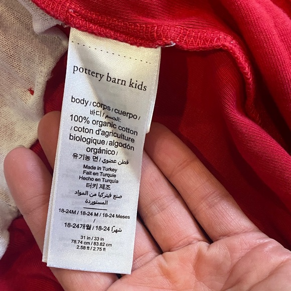 Pottery Barn Kids Festive Red Footie Pajamas - Picture 4 of 12